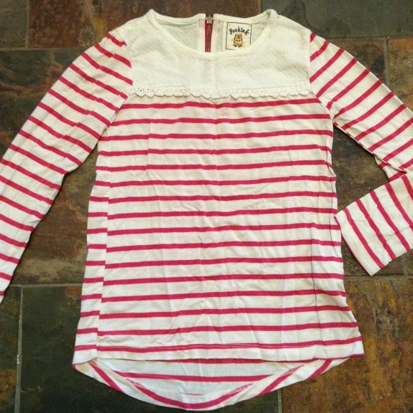 POCKIE K soft modal striped long sleeved tee 6 6x - Picture 1 of 5